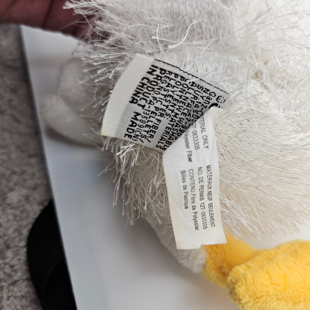 Farmhouse Chicken Plush Shaggy Hen White Yellow Red Country Decor - Picture 6 of 8